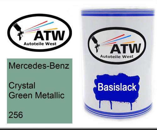 Mercedes-Benz, Crystal Green Metallic, 256: 500ml Lackdose, von ATW Autoteile West.